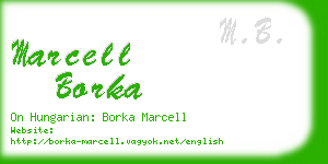 marcell borka business card